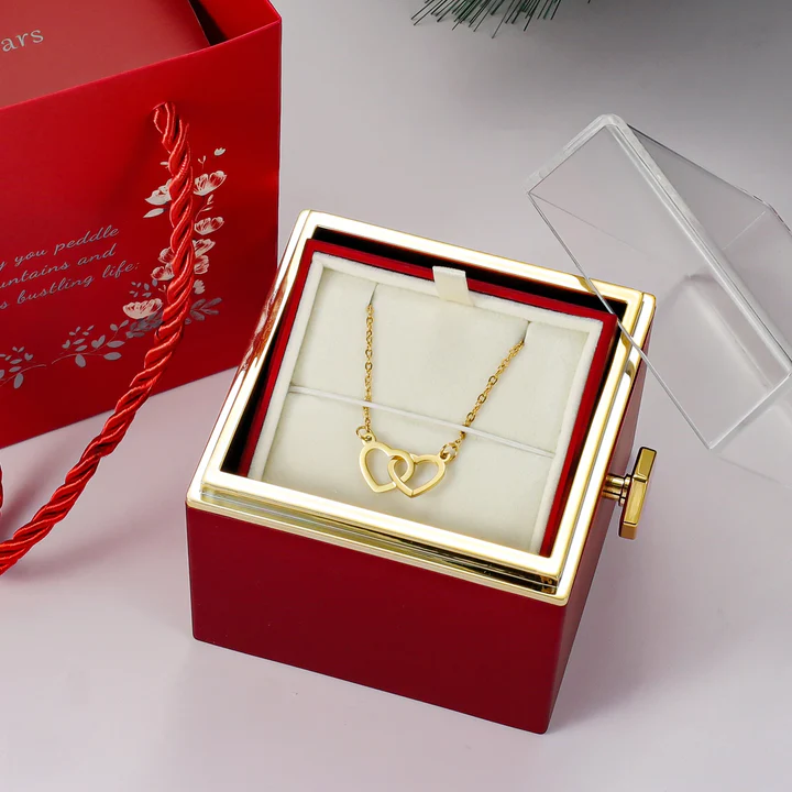 Coffret Saint Valentin® - Bijoux Gravés et Roses Éternelles