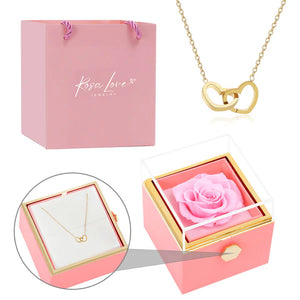 Coffret Saint Valentin® - Bijoux Gravés et Roses Éternelles